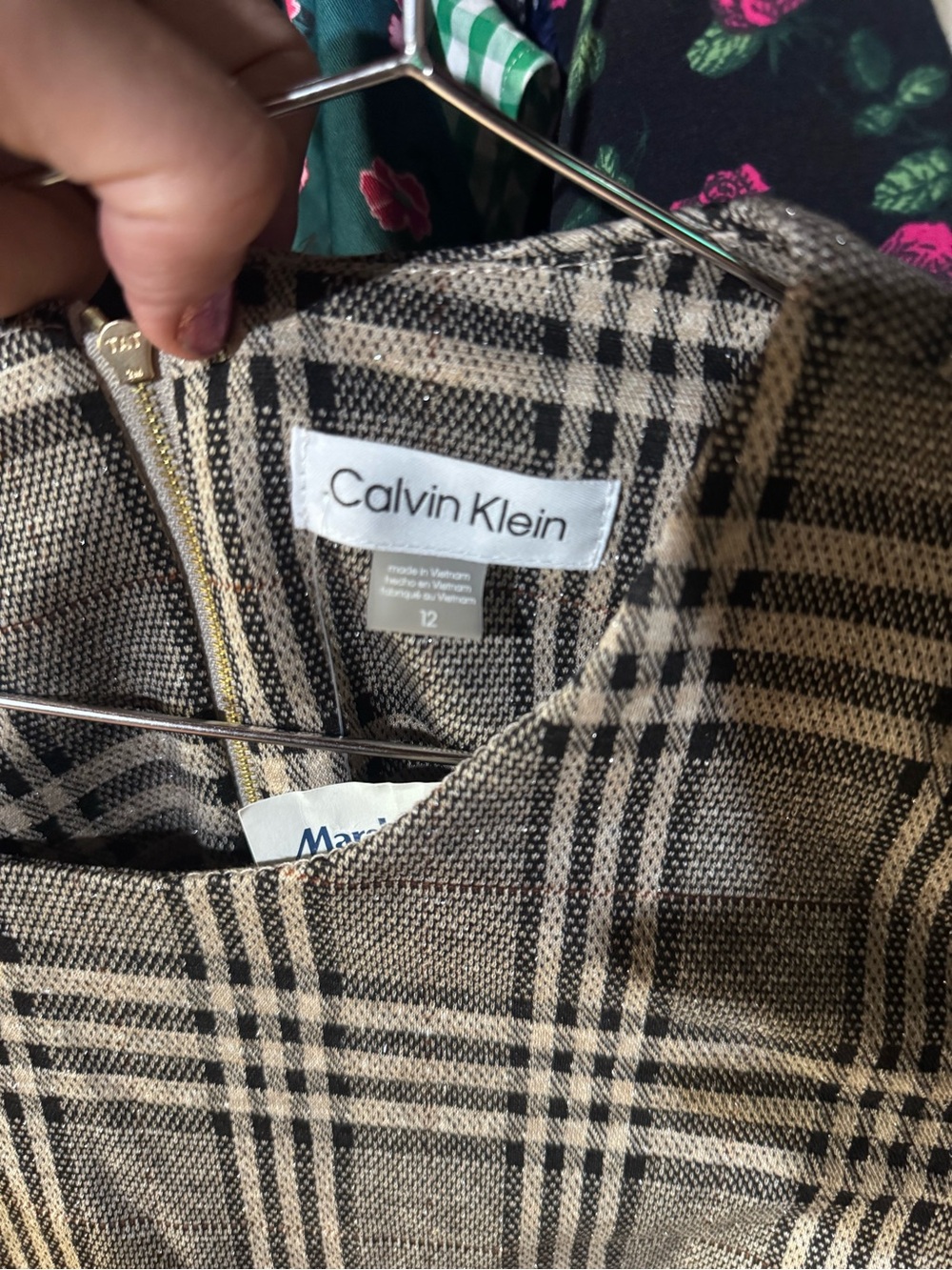 Calvin Klein Plaid dress woman’s size 12 NWT - Picture 2 of 2